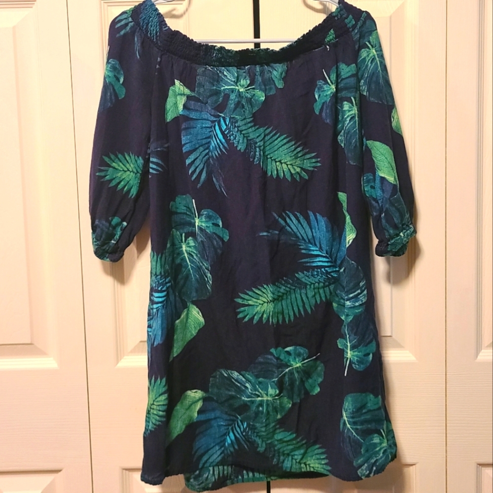 Old Navy Tropical Off-Shoulder Dress